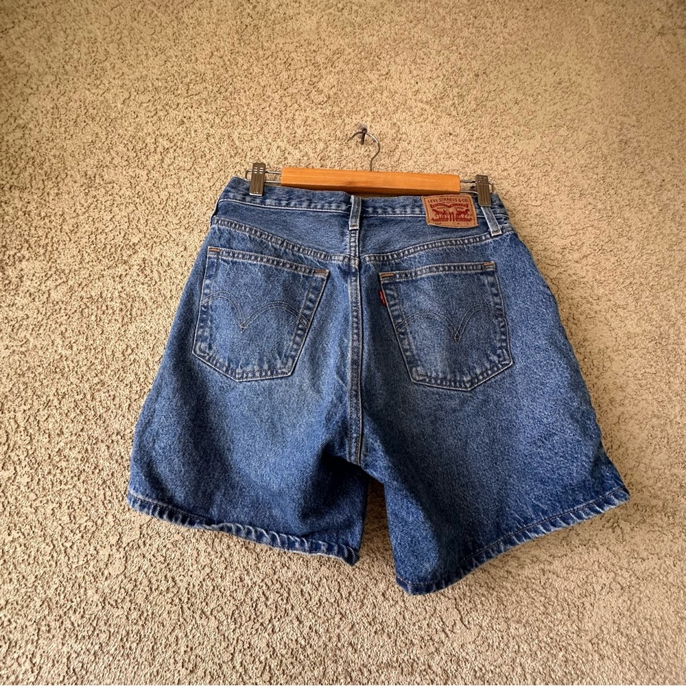 Levi's 501 Classic Blue Jean Shorts Jorts - Picture 6 of 11